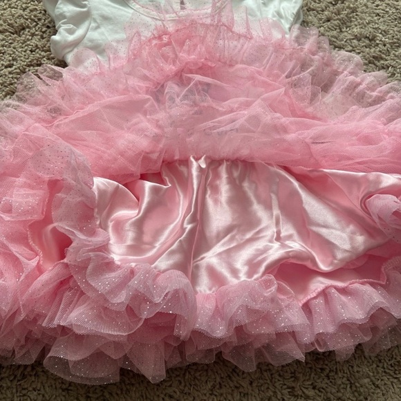 Koala Kids Pink, White and Teal Birthday Girl Tutu Dress with Cupcake Detail - Picture 3 of 3